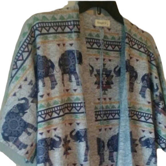 Ginger G• Anthropologie Elephant Cardigan Indie - Picture 6 of 8